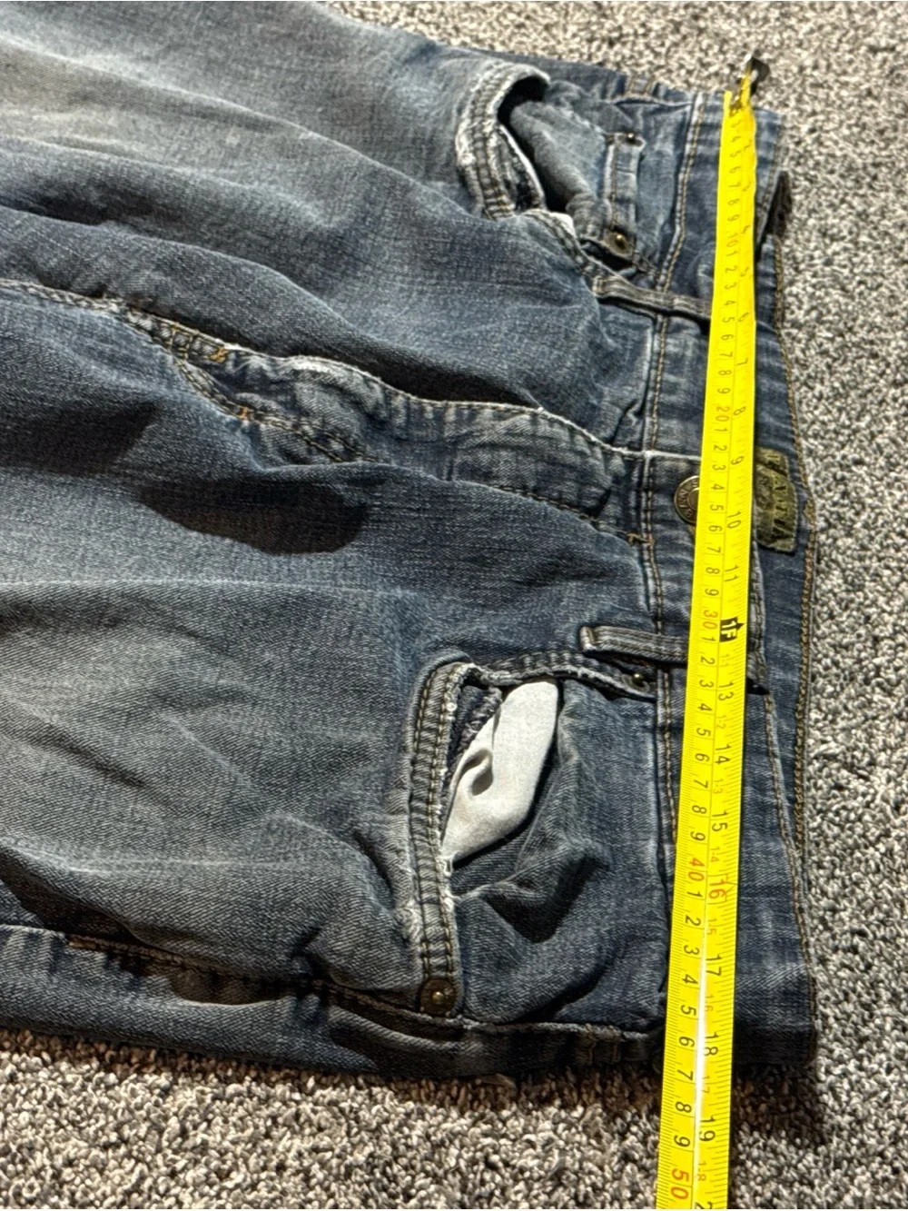 Urban Star Men’s Jeans Medium Wash Blue 38x30 Well-worn Threadbare